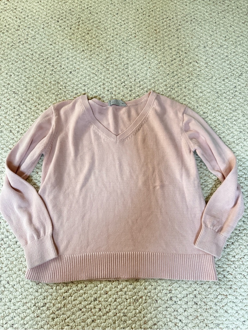 Everlane Blush Pink Classic V-Neck Women's Sweater 0031